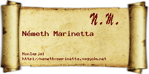 Németh Marinetta névjegykártya